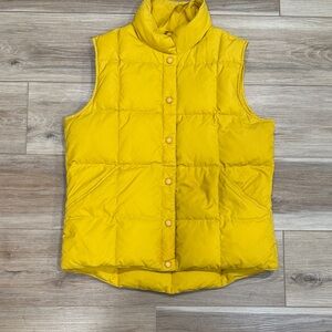 Lands' End Sunny Yellow Quilted Down Vest